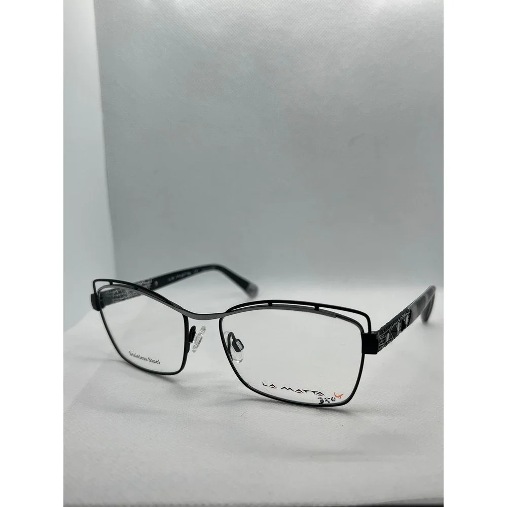 La Matta LM3278 Designer Eyeglasses Frames‎ Italy Stainless Steel Cat Eye